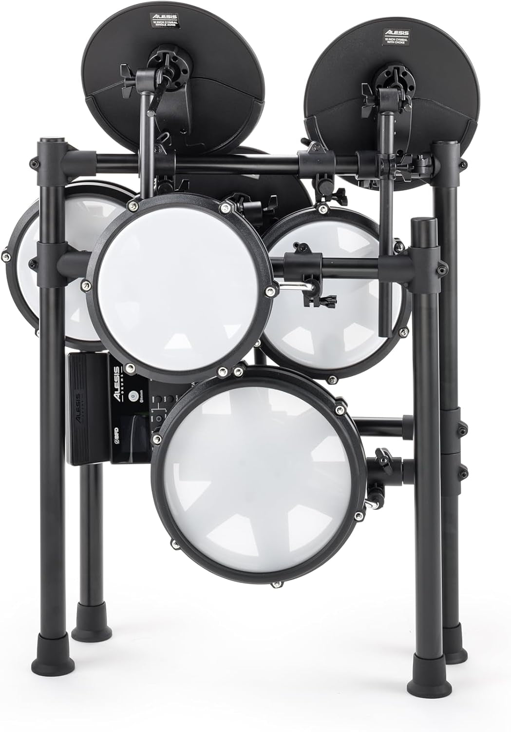 Nitro Max Kit Electric Drum Set with Quiet Mesh Pads, 10" Dual Zone Snare, Bluetooth, 440+ Authentic Sounds, Drumeo, USB MIDI, Kick Pedal
