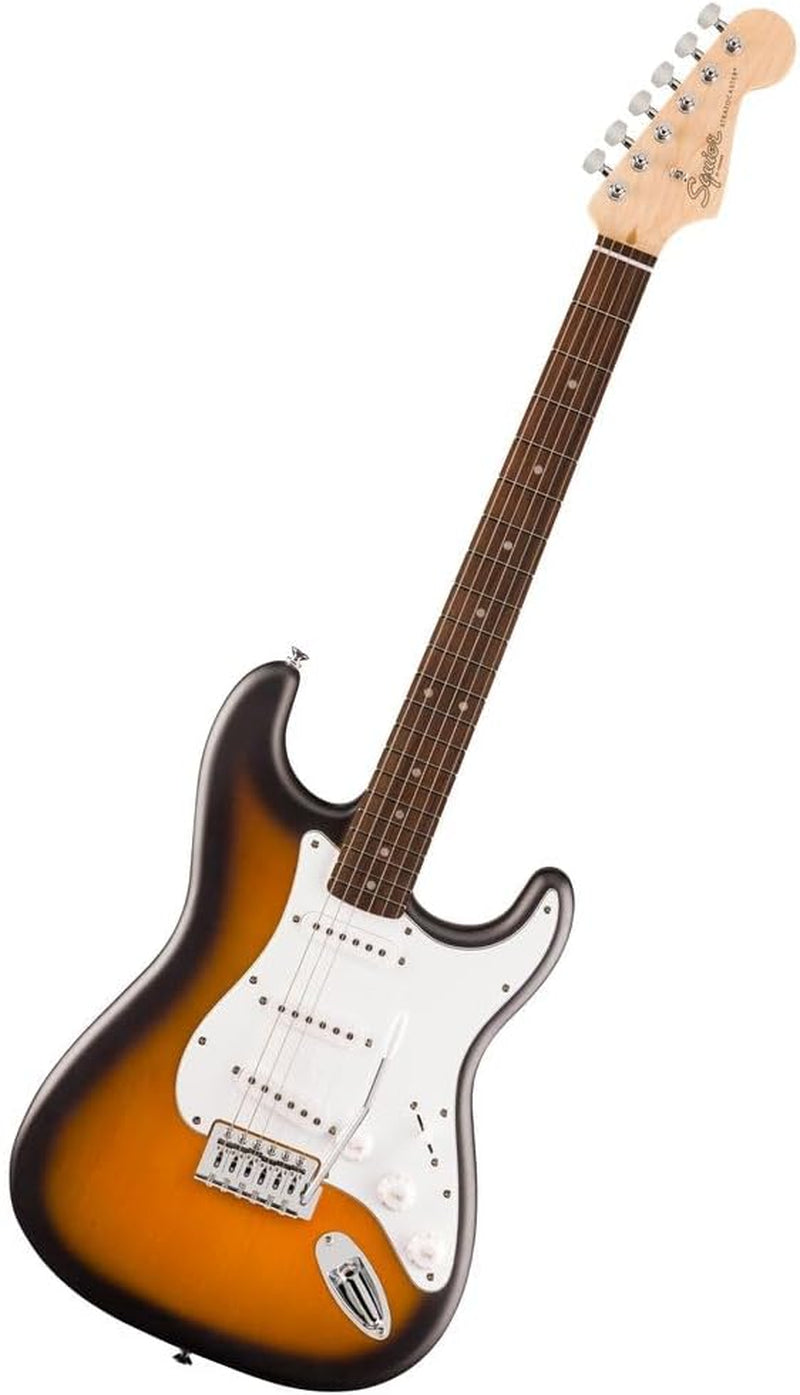 Squier Debut Series Stratocaster Electric Guitar, Beginner Guitar, with 2-Year Warranty, Includes Free Lessons, Black with Matte Finish