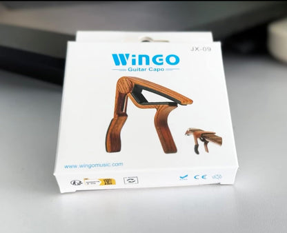 Guitar Capo for Acoustic and Electric Guitars - Rosewood Color with 5 Picks