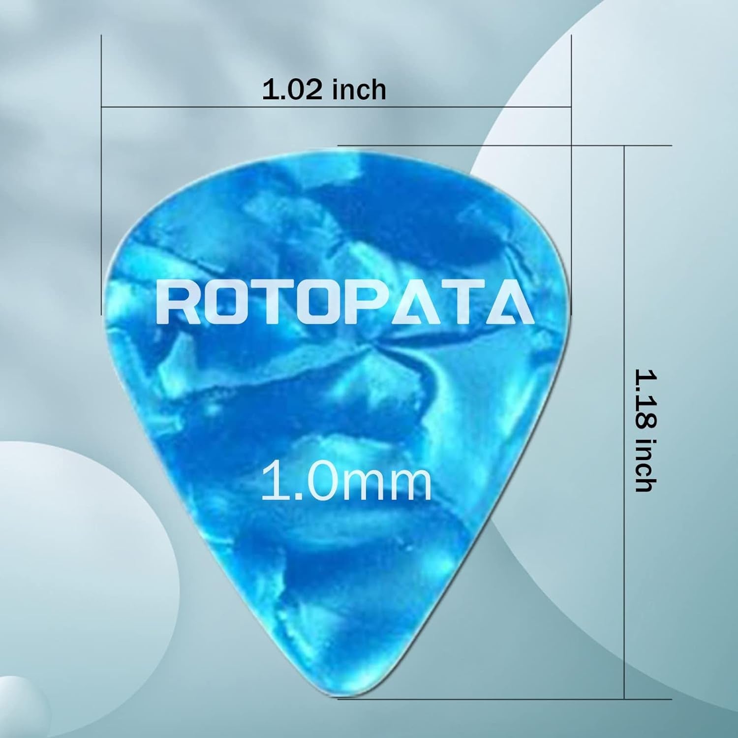 15 Pack Guitar Picks Plectrums with Organizer Storage Box, 0.5 0.75 1.0 Mm Includes Thin Medium Heavy Thickness, Variety Colorful Celluloid Plectrums for Bass Electric Acoustic Guitars Ukulele