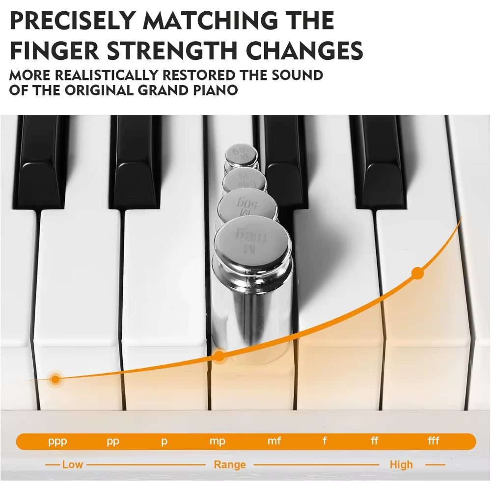 Digital Piano 88 Key Weighted with Stand, 88 Key Semi Weighted Keyboard Piano , Electric Piano Keyboard 88 Keys
