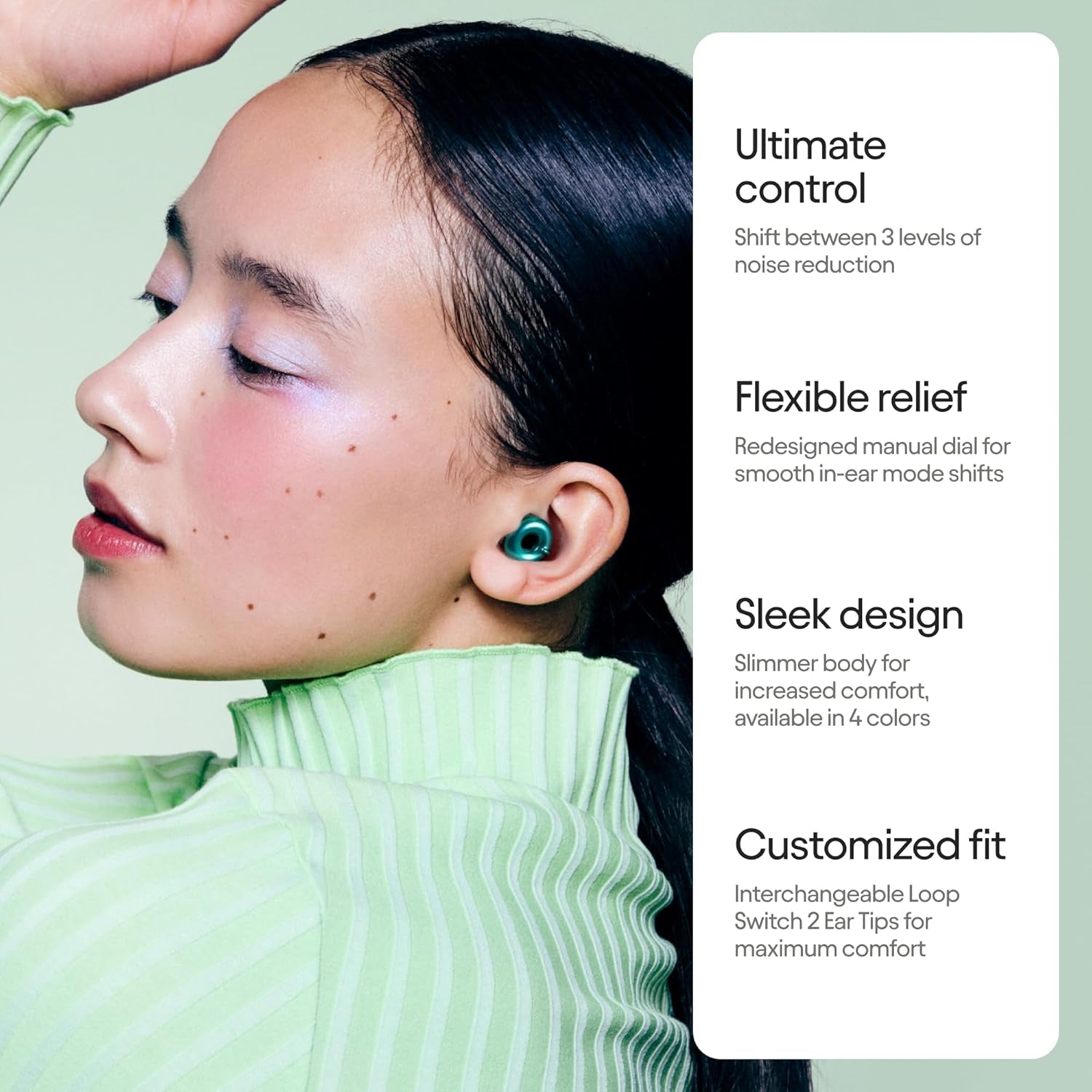 Switch 2 Adjustable Ear Plugs 3 Relief Modes for Ultimate Control | Flexible Noise Reduction Earplugs for Focus, Travel, Socializing, Festivals & More | 20-26 Db (SNR) Noise Reduction