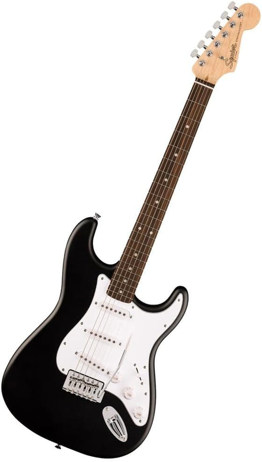 Squier Debut Series Stratocaster Electric Guitar, Beginner Guitar, with 2-Year Warranty, Includes Free Lessons, Black with Matte Finish